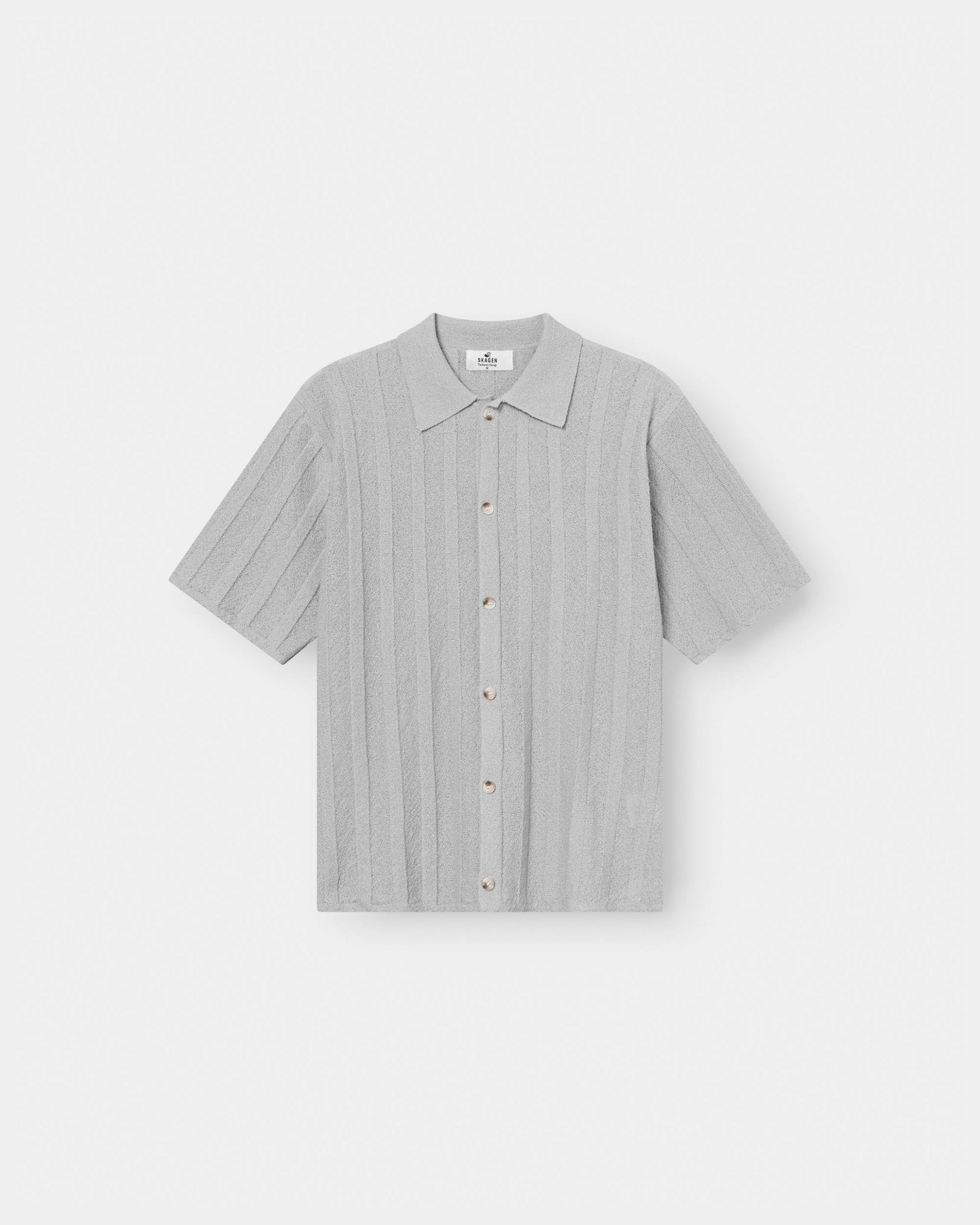 Kortærmet Textured Skjorte Grå | Skagen - clothing.dk